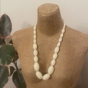 Vintage Cream Beaded Necklace